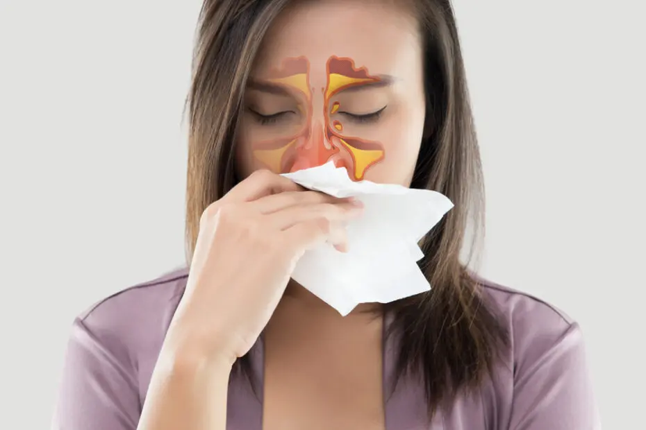 Woman with chronic sinusitis