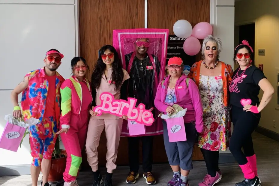 photo of the staff in Halloween costumes
